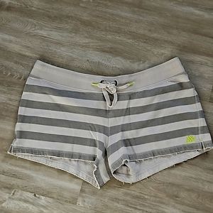 Aeropostale white and gray stripped shorts